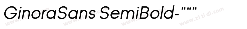 GinoraSans SemiBold字体转换